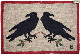 laura megroz two old crows rug