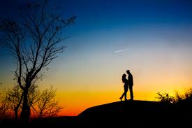 Sunset couple silhouette - photo by MD photo films