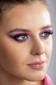 fashion woman with perfect pink makeup