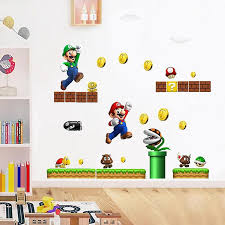 Cartoon Super Mario Luigi Game Wall