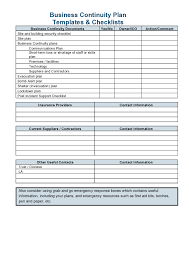 business continuity plan templates