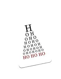Christmas Merry Christmas Eye Chart Card Ho Ho Ho Holiday Paper Goods Eye Exam Site Vision Optometrist Eye Doctor By Yvonne4eyes