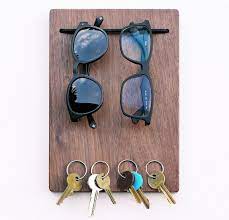 Sunglass Holder Wood Magnetic Key