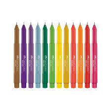 Studio has the hardest cores out of all of derwent's pencils. Caneta Fine Faber Castell Pen Colors 12 Cores