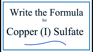 formula for copper i sulfate