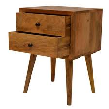 2 Drawers Wooden Bedside Table