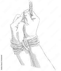 BDSM SM Erotik Bondage Hand Fesseln Zeichnung Grafik Stock Vector | Adobe  Stock