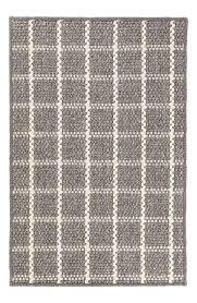 dash albert gray grid pattern wool rug