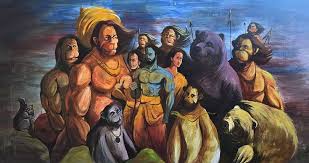 Image result for sugriv vibhisan,hanuman with all vanar image