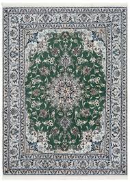 nain persian rug green 200 x 147 cm