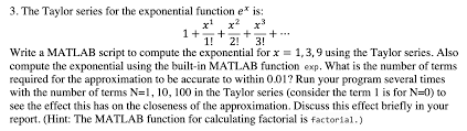 exponential function ex