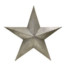 Large Galvanized Tin Star Wall Decor