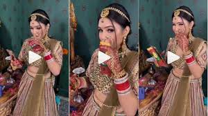 dulhan bhookhi hai bride eating puff