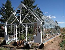 greenhouse built from local materials