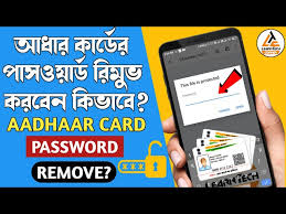 how to remove aadhar card pdf pword