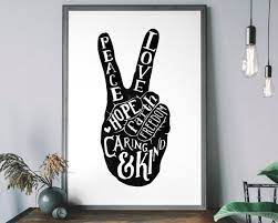 Peace And Love Inspirational Wall Art