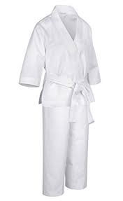 Haivido Kids Karate Uniform For Training With Belt Light Weight Elastic Waistband White