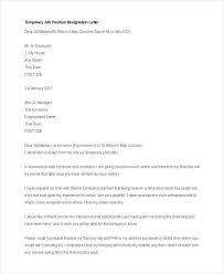 Temporary Resignation Letter Template 5 Free Word Pdf Format
