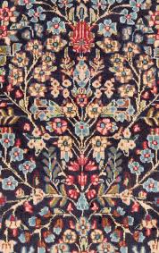 kerman persian rug night blue 115 x 64 cm