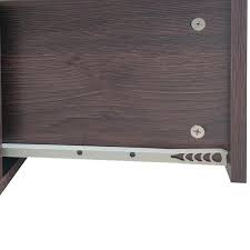 Kahomvis 32 In Brown Oak Movable File Cabinet With Password Drawer Wooden Office Storage Cabinet With Password Lock