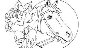 Christmas coloring pages for kids & adults to color in and celebrate all things christmas, from santa to snowmen to festive holiday scenes! 9 Horse Coloring Pages Free Pdf Document Download Free Premium Templates
