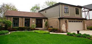 brown split level exterior home ideas