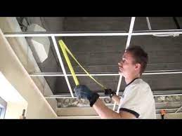 suspended ceiling grid installation