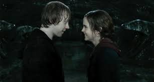 ron hermione kiss scene