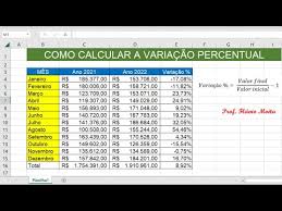 percentual em porcenem no excel