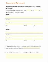 037 Small Business Partnership Agreement Template New