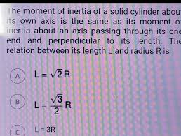 Moment Of Inertia Of A Solid Cylinder