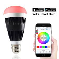 Wi Fi 10w Multi Colored Smart Led Light Bulb Smartphone