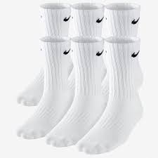 Nike Performance Cotton Cushioned 6 Pack Youth Crew Socks 3y