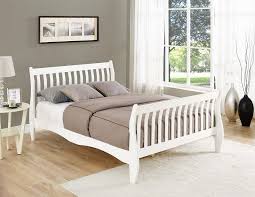 beds chester white double wooden bed
