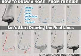 Drawing a nose can sound challenging at first. How To Draw And Shade A Realistic Nose Side View In Pencil Or Graphite Simple Steps Lesson How To Draw Step By Step Drawing Tutorials