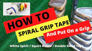 spiral tape golf club gripping