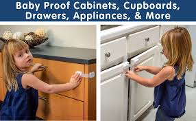 What is the best color to paint oak kitchen cabinets? Amazon Com Wittle Child Safety Cabinet Locks 8 Pk White Clear Straps 4 Bonus 3m Adhesives Baby Proof Cabinet Cupboard Drawer Appliance And More Simple To Use Quick No Tools Installation Baby
