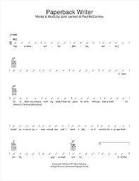 Song Lyrics with guitar chords for Paperback Writer The Beatles YouTube