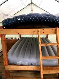 bunk beds with air mattresses