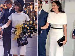 This style trick of jackie's could slip by the unsuspecting eye, but once you look at enough pictures of her, you see it: Celebrities Who Have Dressed Like Former First Lady Jackie Kennedy