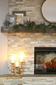 Diy Stacked Stone Fireplace Reveal And