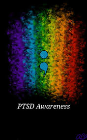 ptsd awareness semicolon rainbow