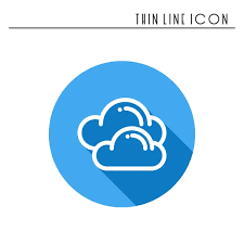 Cloud Sky Rain Line Simple Icon