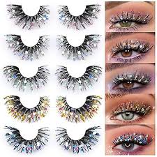 glitter lashes colored false eyelashes