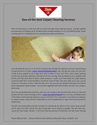 best carpet cleaning services
