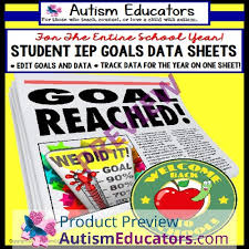 iep data tracking sheets and cards