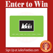 Vote up 0 vote down reply. Win An Rei Gift Card Julie S Freebies