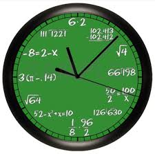 math equations wall clock personalized