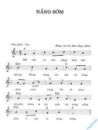 Hợp âm, nốt và lời - Nắng sớm - Hàn Ngọc Bích - Sheet nhạc | Nốt nhạc