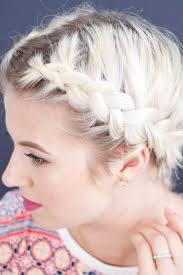 This milkmaid braid becomes more formal when you erase the deep part going down the back and. Milkmaid Braid Short Hair Hairs London